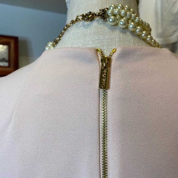 Calvin Klein Blush colored Sheath dress with 3/4 length Tulip sleeves. Size 6 - Picture 3 of 7